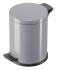 Hailo Solid S Sliver, Pedal Bin with plastic inner bin 4 L